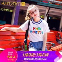 庫恩瑪維（KUHNMARVIN） 拼接，撞色，印花 短袖 T恤 女 圓領(lǐng)