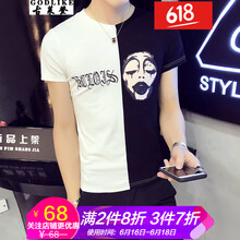古萊登（GODLIKE） 短袖 男士T恤 T155黑白 