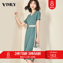 梵希蔓（vimly） 純色 拉鏈 連衣裙