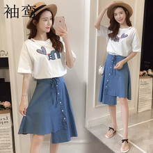 懷孕衣服太單調，時(shí)尚條紋裙