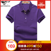 七匹狼（SEPTWOLVES） 短袖 男士T恤 503(紫色) 