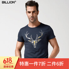 BILLION 短袖 男士T恤 深藍(lán)色 