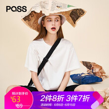 Pass 刺繡 短袖 T恤 女 圓領
