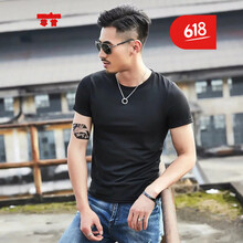 尊首（ZUNSHOU） 短袖 男士T恤 黑色(圓領(lǐng)) 