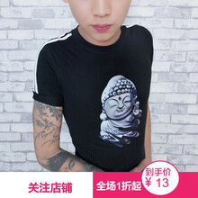 嘉曄（JIAYE） 短袖 男士T恤 如來(lái)黑色 