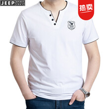 吉普（JEEP） 短袖 男士T恤 TS0081白色 