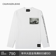 Calvin Klein 長袖 男士T恤 112-白色 