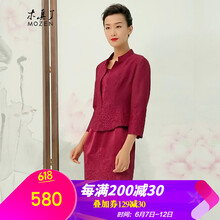 木真了（MOZEN） 立領 長袖 女 短外套 刺繡