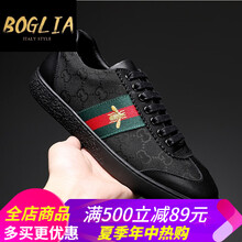 伯格利亞（BOGLIA）板鞋刺繡蜜蜂小黑鞋 44，38，39，40，41，42，43