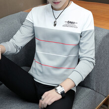 快樂嘉人 長袖 男士T恤 W14灰色 XL，L，XXXL，M，XXL