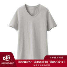 無印良品（MUJI） 立體剪裁 短袖 T恤 女 V領(lǐng)