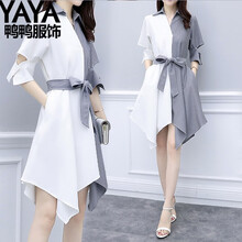 鴨鴨服飾（yaya） 格子，碎花 紗網(wǎng) 連衣裙