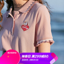 Olrain 繡花 短袖 T恤 女 POLO領(lǐng)
