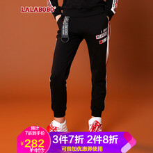 拉拉波波（LALABOBO） 松緊腰 直筒褲 女 長褲 休閑褲