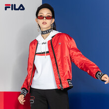 FILA V領(lǐng) 長(cháng)袖 女 短外套 花邊