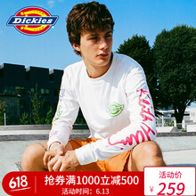 dickies 長(zhǎng)袖 男士T恤 WH白色 