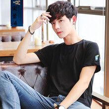 聞鶯語(yǔ) 短袖 男士T恤 T1617黑色 