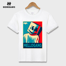 攀威（PALNMVIER） 短袖 男士T恤 白色-棉花糖海報 S，XS，L，M