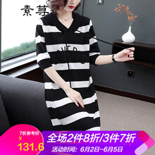 條紋連衣裙，告別微胖界標(biāo)簽