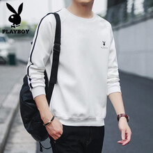 花花公子（PLAYBOY） 長袖 男士T恤 172白色 