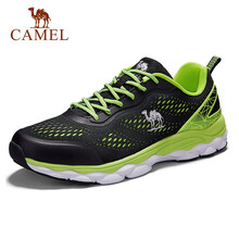 駱駝（CAMEL）跑步鞋黑/熒光綠   男款A(yù)712318135 35