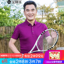 寶財(cái)羊 短袖 男士T恤 紫紅色 
