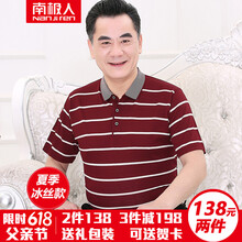 南極人（Nanjiren） 短袖 男士T恤 D261酒紅 