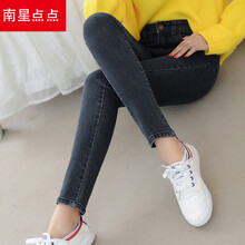 女休閑牛仔加絨褲