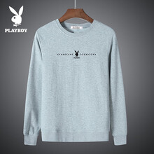 花花公子（PLAYBOY） 長(zhǎng)袖 男士T恤 灰色 XL，L，加大，M，XXL