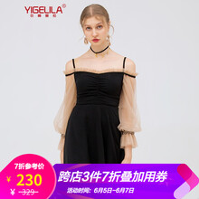 透明網(wǎng)紗連衣裙
