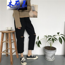 復(fù)古破洞牛仔褲，打造街頭潮男