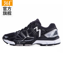361度跑步鞋黑色/銀白色 40