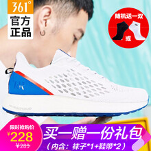 361°跑步鞋361度白/布魯斯藍 39