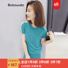 bobowaltz 印花 短袖 T恤 女 圓領(lǐng)