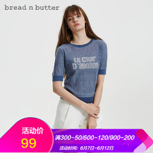 bread n butter 印花 短袖 T恤 女 圓領
