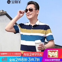 寶財(cái)羊 短袖 男士T恤 9121藍(lán)色 