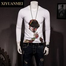 西原美 長(cháng)袖 男士T恤 白色 