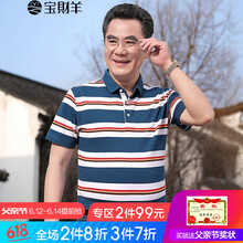 寶財(cái)羊 短袖 男士T恤 9122藍(lán)色 