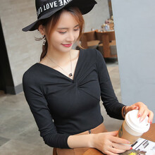 多米朶拉（DUOMIDUOLA） 深V款 短袖 T恤 女 V領(lǐng)