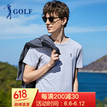 高爾夫（GOLF） 短袖 男士T恤 淺灰色 