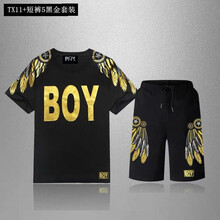Boy Bees 短袖 男士T恤 TX11+短褲黑金套裝 