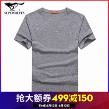 七匹狼（SEPTWOLVES） 短袖 男士T恤 2841款-003中灰色 
