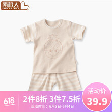 南極人兒童短袖肩扣套裝