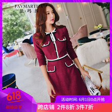 法瑪莎（FAVMARTHA）  紐扣，蝴蝶結(jié) 連衣裙