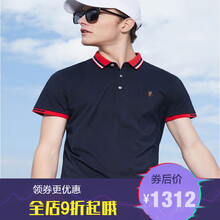 紀(jì)詩哲（GIEVSZHE） 短袖 男士T恤 藍(lán)色 