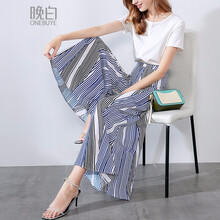 ONE BUYE 高腰 裙褲 女 長褲 休閑褲