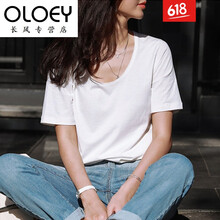 OLOEY 露背 短袖 T恤 女 圓領(lǐng)