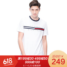 TOMMY HILFIGER 短袖 男士T恤 100 白 