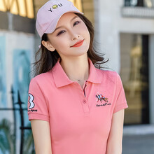 鎏鑫依 紐扣 短袖 T恤 女 POLO領(lǐng)