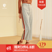 元素,樣式,新款,格子,流行,趨勢(shì),直筒,褲女